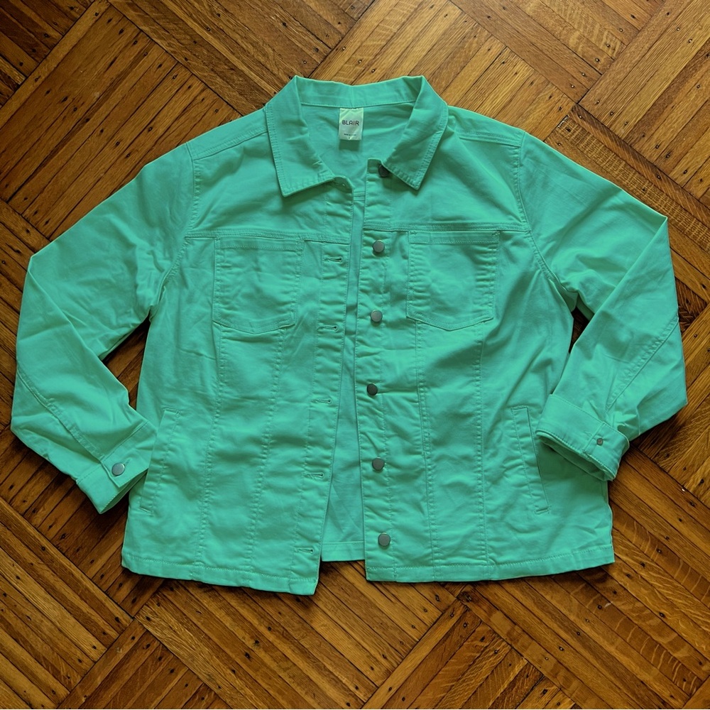 Blair Mint Green Jean Jacket